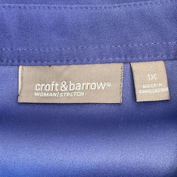 Croft & Barrow Shacket Size 1X Jacket Faux Suede Stretch Purple - Picture 11 of 13